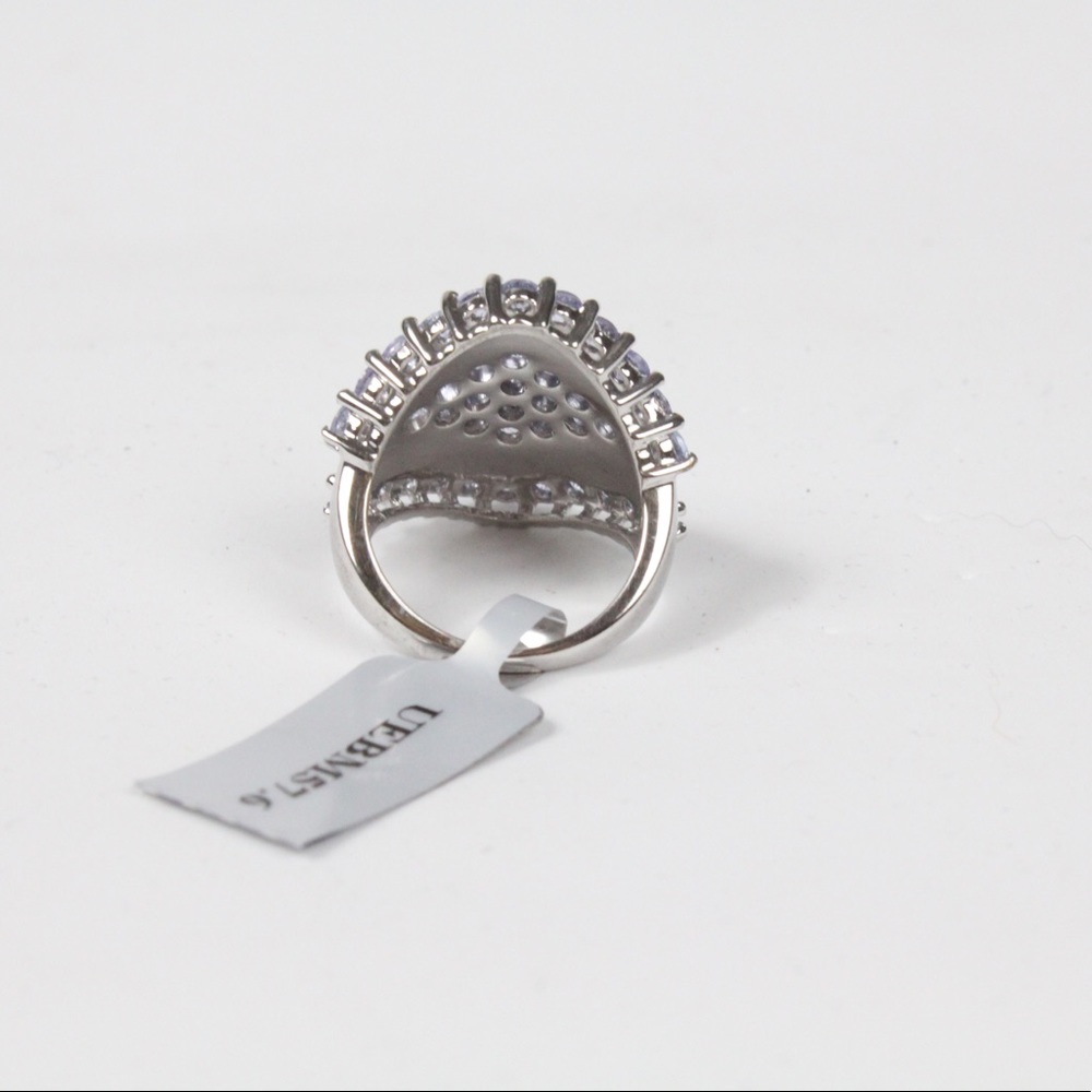 NWT Large gemstone sterling silver topaz ring in box - Picture 3 of 4